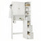 Sikaic Over The Toilet Storage Cabinet 7-Tier L-Shaped Over the Toilet Storage Cabinet with Doors & Drawers White White / Engineered Wood / Modern