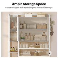 Sikaic Over The Toilet Storage Cabinet 7-Tier Over the Toilet Storage Cabinet with 2 Drawers White White / Engineered Wood / Modern