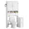 Sikaic Over The Toilet Storage Cabinet Over the Toilet Storage Cabinet with Mobile Cart and 4-Section Drawers White White / Engineered Wood / Modern
