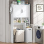 Sikaic Over The Toilet Storage Cabinet Over The Toilet Storage Cabinet with Pulley White White / Engineered Wood / Modern