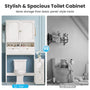 Sikaic Over The Toilet Storage Cabinet Over the Toilet Storage Cabinet with Mobile Bathroom Storage Cabinet,White White / Modern / Engineered Wood