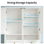 Sikaic Over The Toilet Storage Cabinet Over the Toilet Storage Cabinet with Mobile Bathroom Storage Cabinet,White White / Modern / Engineered Wood