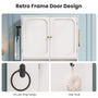 Sikaic Over The Toilet Storage Cabinet Over the Toilet Storage Cabinet with Mobile Bathroom Storage Cabinet,White White / Modern / Engineered Wood