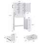 Sikaic Over The Toilet Storage Cabinet Over the Toilet Storage Cabinet with Mobile Bathroom Storage Cabinet,White White / Modern / Engineered Wood