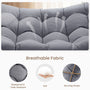 Sikaic Rocking Chair Double Outdoor Rattan Rocking Chair with Thick Cushion Grey Grey / Rattan / Modern