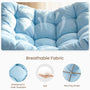 Sikaic Rocking Chair Outdoor Rattan Rocking Chair with Thick Cushion Sky Blue Sky Blue / Rattan / Modern
