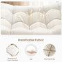 Sikaic Rocking Chair Double Outdoor Rattan Rocking Chair with Thick Cushion White White / Rattan / Modern