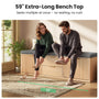 Sikaic Shoe Benches Modern Shoe Storage Bench with Padded Seat & Flip Drawers ，Natural