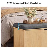 Sikaic Shoe Benches 59" Storage Bench with Drawer & 2-Tier Shoe Bench  Natural Natural / Engineered Wood / Modern