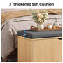 Sikaic Shoe Benches 59" Storage Bench with Drawer & 2-Tier Shoe Bench  Natural Natural / Engineered Wood / Modern