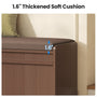 Sikaic Shoe Benches 45.3" L-Shaped Entryway Storage Bench with 3-Tier Adjustable Shelves & Bone-Line Handles Walnut Walnut / Engineered Wood / Modern