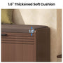 Sikaic Shoe Benches 45.3" L-Shaped Entryway Storage Bench with 3-Tier Adjustable Shelves Walnut Walnut / Engineered Wood / Modern