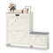 Sikaic Shoe Benches Shoe Benches with Bench and 2 Flip Drawers Walnut White White / Engineered Wood / Modern