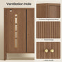 Sikaic Shoe Cabinet Sikaic Modular Entryway Shoe Cabinet with Adjustable Shelves and Open Bottom Walnut Walnut / Engineered Wood / Modern