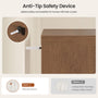 Sikaic Shoe Cabinet Sikaic Modular Entryway Shoe Cabinet with Adjustable Shelves and Open Bottom Walnut Walnut / Engineered Wood / Modern