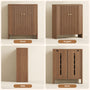 Sikaic Shoe Cabinet Sikaic Modular Entryway Shoe Cabinet with Adjustable Shelves and Open Bottom Walnut Walnut / Engineered Wood / Modern