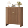 Sikaic Shoe Cabinet Sikaic Modular Entryway Shoe Cabinet with Adjustable Shelves and Open Bottom Walnut Walnut / Engineered Wood / Modern
