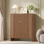 Sikaic Shoe Cabinet Sikaic Modular Entryway Shoe Cabinet with Adjustable Shelves and Open Bottom Walnut Walnut / Engineered Wood / Modern