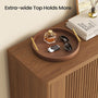 Sikaic Shoe Cabinet Sikaic Modular Entryway Shoe Cabinet with Adjustable Shelves and Open Bottom Walnut Walnut / Engineered Wood / Modern