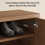 Sikaic Shoe Cabinet Sikaic Modular Entryway Shoe Cabinet with Adjustable Shelves and Open Bottom Walnut Walnut / Engineered Wood / Modern