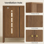 Sikaic Shoe Cabinet Sikaic Modular Entryway Shoe Cabinet with Adjustable Shelves and Open Bottom Walnut Walnut / Engineered Wood / Modern