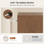 Sikaic Shoe Cabinet Sikaic Modular Entryway Shoe Cabinet with Adjustable Shelves and Open Bottom Walnut Walnut / Engineered Wood / Modern