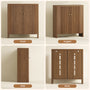 Sikaic Shoe Cabinet Sikaic Modular Entryway Shoe Cabinet with Adjustable Shelves and Open Bottom Walnut Walnut / Engineered Wood / Modern
