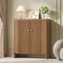 Sikaic Shoe Cabinet Sikaic Modular Entryway Shoe Cabinet with Adjustable Shelves and Open Bottom Walnut Walnut / Engineered Wood / Modern