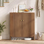 Sikaic Shoe Cabinet Sikaic Modular Entryway Shoe Cabinet with Adjustable Shelves and Open Bottom Walnut Walnut / Engineered Wood / Modern