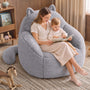Sikaic Single Sofa Sikaic Cat Shape Single Sofa with Memory Foam and Soft Faux Fur Grey Grey / Fiber Fleece + Foam / Modern