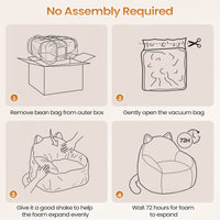 Sikaic Single Sofa Sikaic Cat Shape Single Sofa with Memory Foam and Soft Faux Fur Grey Grey / Fiber Fleece + Foam / Modern