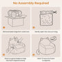 Sikaic Single Sofa Sikaic Cat Shape Single Sofa with Memory Foam and Soft Faux Fur Grey Grey / Fiber Fleece + Foam / Modern