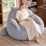 Sikaic Single Sofa Sikaic Cat Shape Single Sofa with Memory Foam and Soft Faux Fur Grey Grey / Fiber Fleece + Foam / Modern