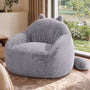 Sikaic Single Sofa Sikaic Cat Shape Single Sofa with Memory Foam and Soft Faux Fur Grey Grey / Fiber Fleece + Foam / Modern