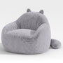 Sikaic Single Sofa Sikaic Cat Shape Single Sofa with Memory Foam and Soft Faux Fur Grey Grey / Fiber Fleece + Foam / Modern