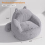 Sikaic Single Sofa Sikaic Cat Shape Single Sofa with Memory Foam and Soft Faux Fur Grey Grey / Fiber Fleece + Foam / Modern