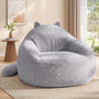 Sikaic Single Sofa Sikaic Cat Shape Single Sofa with Memory Foam and Soft Faux Fur Grey Grey / Fiber Fleece + Foam / Modern