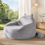 Sikaic Single Sofa Sikaic Cat Shape Single Sofa with Memory Foam and Soft Faux Fur Grey Grey / Fiber Fleece + Foam / Modern