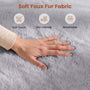 Sikaic Single Sofa Sikaic Cat Shape Single Sofa with Memory Foam and Soft Faux Fur Grey Grey / Fiber Fleece + Foam / Modern