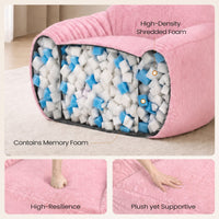 Sikaic Single Sofa Sikaic Cat Shape Single Sofa with Memory Foam and Soft Faux Fur Pink Pink / Fiber Fleece + Foam / Modern