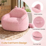 Sikaic Single Sofa Sikaic Cat Shape Single Sofa with Memory Foam and Soft Faux Fur Pink Pink / Fiber Fleece + Foam / Modern