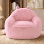 Sikaic Single Sofa Sikaic Cat Shape Single Sofa with Memory Foam and Soft Faux Fur Pink Pink / Fiber Fleece + Foam / Modern