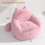 Sikaic Single Sofa Sikaic Cat Shape Single Sofa with Memory Foam and Soft Faux Fur Pink Pink / Fiber Fleece + Foam / Modern