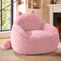 Sikaic Single Sofa Sikaic Cat Shape Single Sofa with Memory Foam and Soft Faux Fur Pink Pink / Fiber Fleece + Foam / Modern