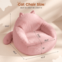 Sikaic Single Sofa Sikaic Cat Shape Single Sofa with Memory Foam and Soft Faux Fur Pink Pink / Fiber Fleece + Foam / Modern