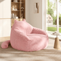 Sikaic Single Sofa Sikaic Cat Shape Single Sofa with Memory Foam and Soft Faux Fur Pink Pink / Fiber Fleece + Foam / Modern