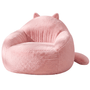 Sikaic Single Sofa Sikaic Cat Shape Single Sofa with Memory Foam and Soft Faux Fur Pink Pink / Fiber Fleece + Foam / Modern