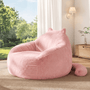 Sikaic Single Sofa Sikaic Cat Shape Single Sofa with Memory Foam and Soft Faux Fur Pink Pink / Fiber Fleece + Foam / Modern