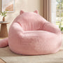 Sikaic Single Sofa Sikaic Cat Shape Single Sofa with Memory Foam and Soft Faux Fur Pink Pink / Fiber Fleece + Foam / Modern