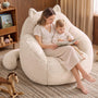Sikaic Single Sofa Sikaic Cat Shape Single Sofa with Memory Foam and Soft Faux Fur White White / Fiber Fleece +Foam / Modern